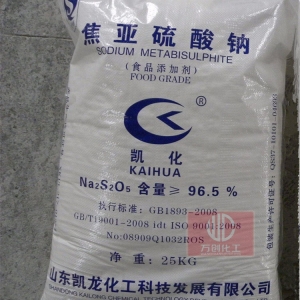 焦亞硫酸鈉，Na2S2O5，食用焦亞硫酸